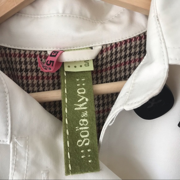 Soia & Kyo Cream Trench, belted, black buttons, large - Picture 6 of 14